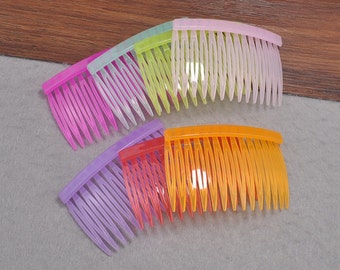 20pcs Plastic Combs(14 teeth),Multicolour Combs 70x46mm- DIY - Wedding Hair Combs - Bridal Hair Combs