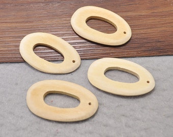 25st houten kralen, ovale houten kralen, houten kralen, DIY, Jewelry Supply, houten ambachten--57x34mm Ring