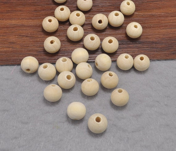 50pcs 12mm Round Unfinished Wooden Craft Beads DIY Jewelry