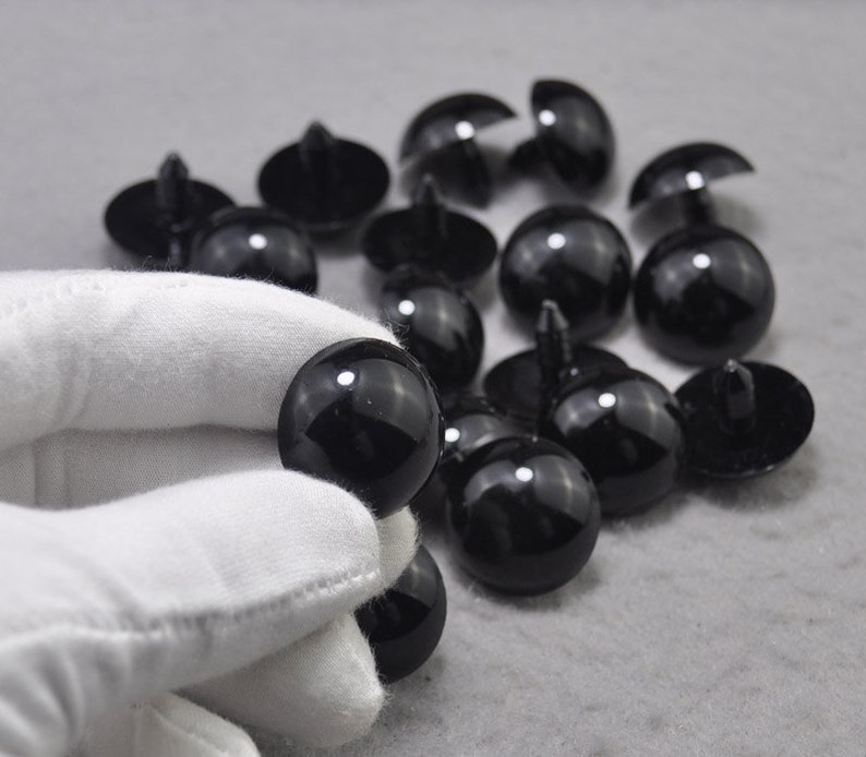 Home & Hobby 24mm Black Toy Eyes,Black Doll Eyes,Black Animal Eyes,Black Plush Eyes,Black