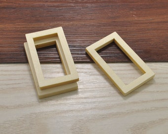 20pcs wood craft,rectangle wooden frame accessories,rectangle wood pendant,art supplies, craft supplies, framing supplies 50x30mm
