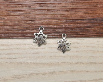 50pcs star charm,mogen david charm,six-pointed star charm 17x12mm