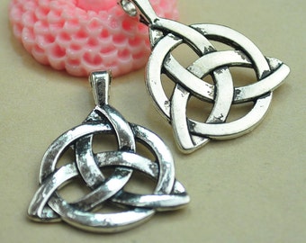 Collana Con Ciondolo Nodo Celtico Trinità In Bronzo – Amuleto D’amore E Protezione, Regolabile 35 Cm, Con Cordino In Camoscio E Perline In Zama - 2