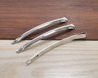 20pcs Hair clips blank accessories,silver plated metal clips bobby pins silver bobby pin 87x5mm