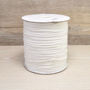 Cord Supply 1.5mm-50Yards White Waxed Cord,Korea Wax String,Waxed Polyester Thread,Bracelet Necklace Making,Leather String Cord Supply C122