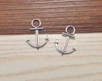 30pcs Antik Silber Ton Metallschnalle Charms, Anker Anhangern Anker Charms Stecker, doppelseitig 29x21mm-s2 #
