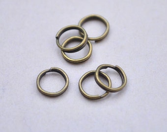 1000 stuks van antiek brons afgewerkt Split ringen, dubbele lus antieke metalen ringen 6mm