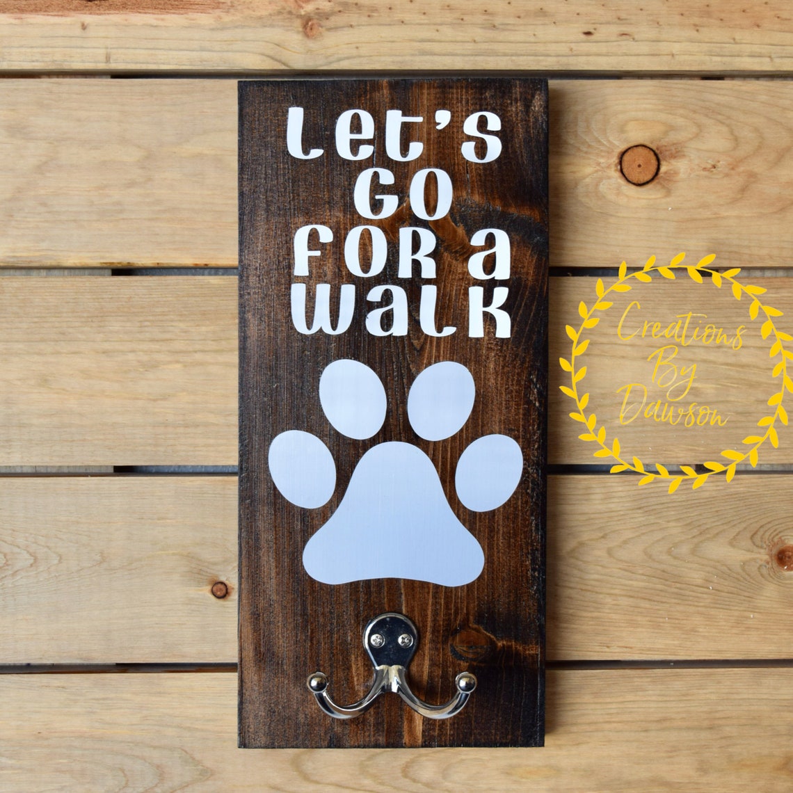 Let's Go For a Walk Wood Sign Dog Lovers Gift Wood Sign | Etsy