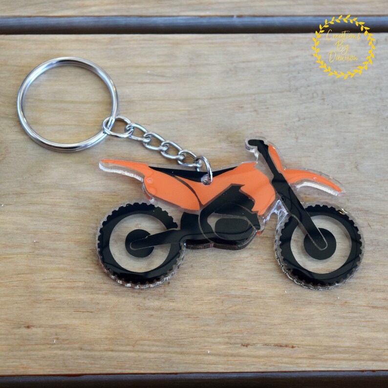 Dirtbike Keychain Motocross Keychain Keychain Gifts Etsy