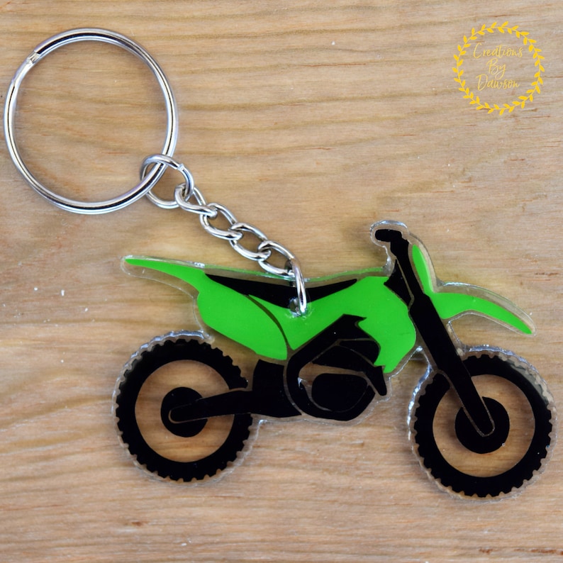 Dirtbike Keychain Motocross Keychain Keychain Gifts Etsy