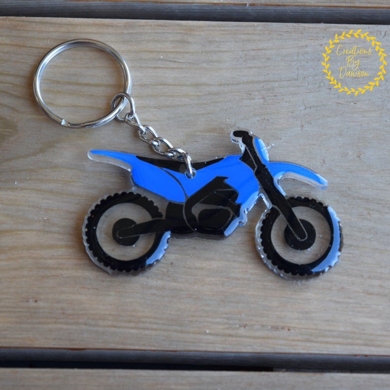 Dirtbike Keychain Motocross Keychain Keychain Gifts Etsy