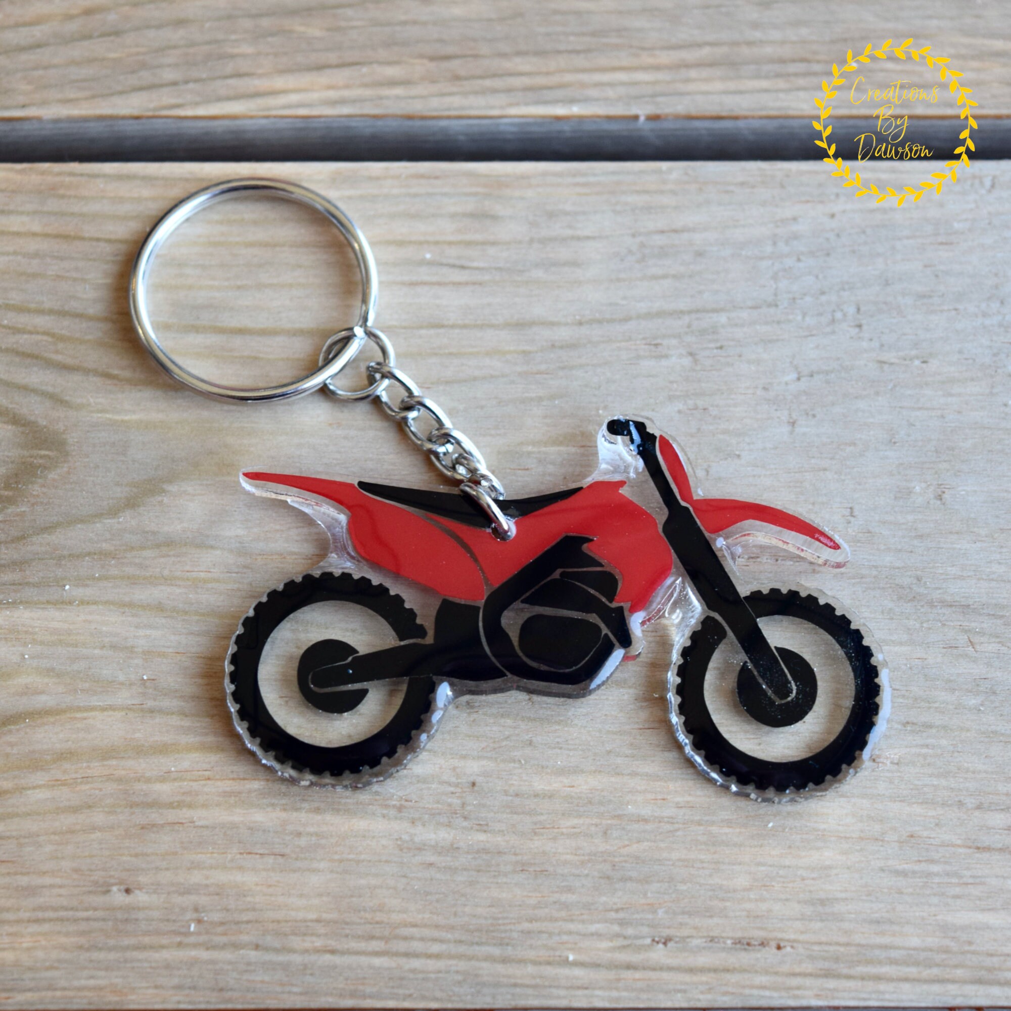 Dirtbike Keychain Motocross Keychain Keychain Gifts Etsy