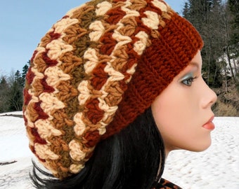 Crochet beret/Hat patterns/Slouch beanie/Tutorial