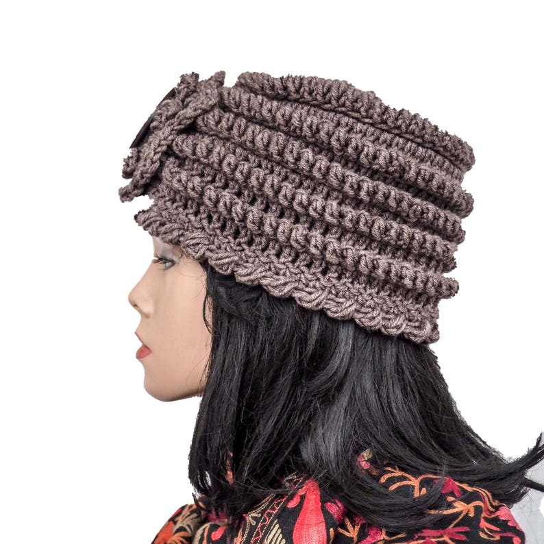 Bucket hat crochet patterns, Crochet beanie pattern, Winter hat image 5