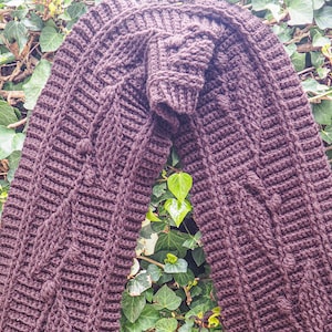 DIY Crochet easy scarf pattern, Scarf PDF tutorial for women, Textured scarf PDF, 3D leaf crochet, 3D leaves tutorial easy