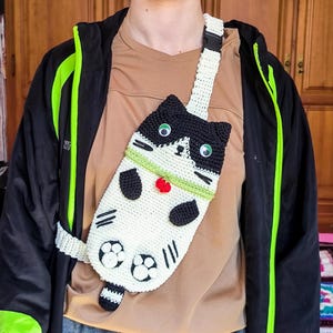 Crochet Crossbody Cell Phone Bag Pattern, Kitty Handmade Fashion Bag, Mini Crossbody Bag tutorial, Crocheted Cat Phone Bag, DIY Cute Gift