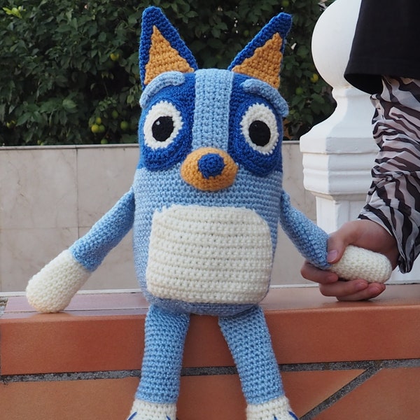 Blue Heeler Dog, crochet pattern, Amigurumi tutorial PDF