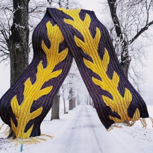 Crochet scarf pattern, mirrored cable stitchery for any knit-look pieces (scarf, shawl, blanket, textured, DIY scarf, crocheted scarf pdf