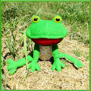 Frog pattern, Cute plush, Soft toy pattern, Stuffed animal
