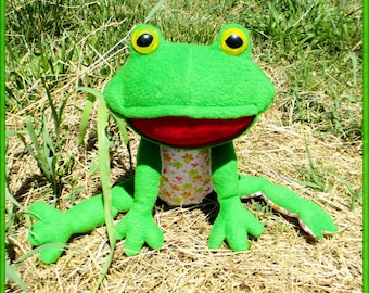 Frog pattern, Cute plush, Soft toy pattern, Stuffed animal