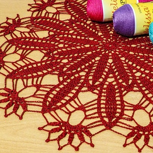 PDF crochet doily pattern, doily tutorial