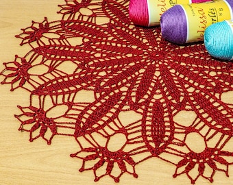 PDF crochet doily pattern, doily tutorial