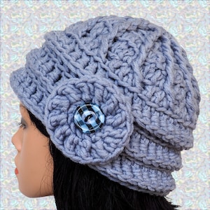 Hat pattern, Chemo hat, Crochet beanie, Winter hat
