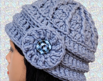Hat pattern, Chemo hat, Crochet beanie, Winter hat