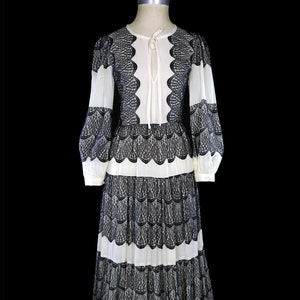 1970s black lace maxi dress, victorian prairie festival dress, ivory white sheer cotton, boho bohemian sister wives modest long sleeves