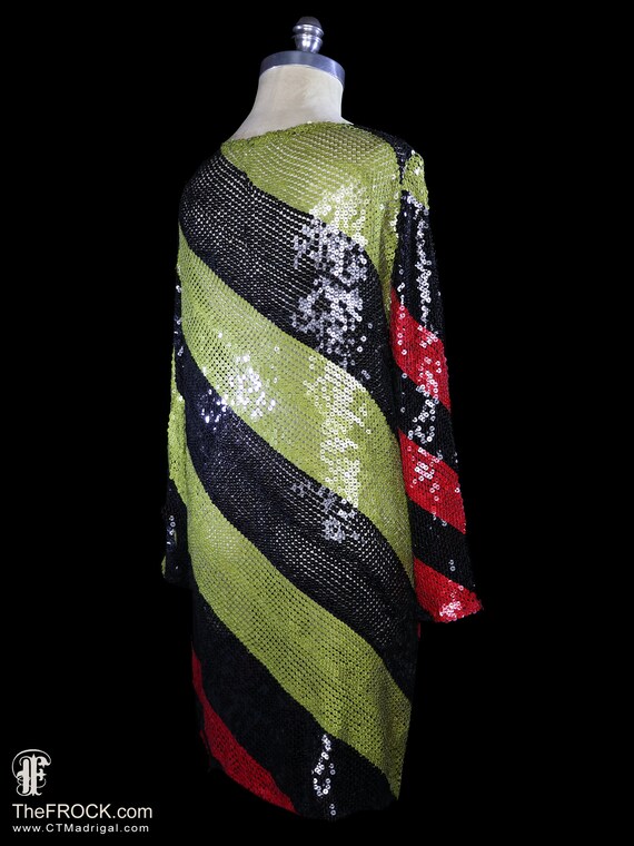 Sonia Rykiel sequin knit dress, heavily beaded lo… - image 5