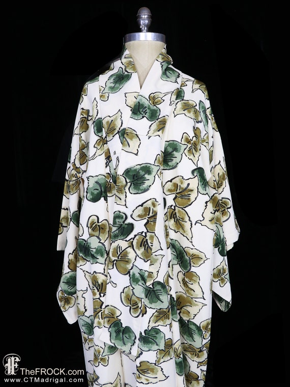 Antique silk kimono, robe, coat or dressing gown,… - image 5