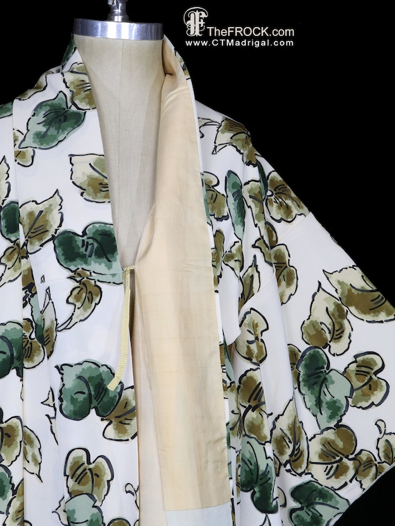 Antique silk kimono, robe, coat or dressing gown,… - image 2