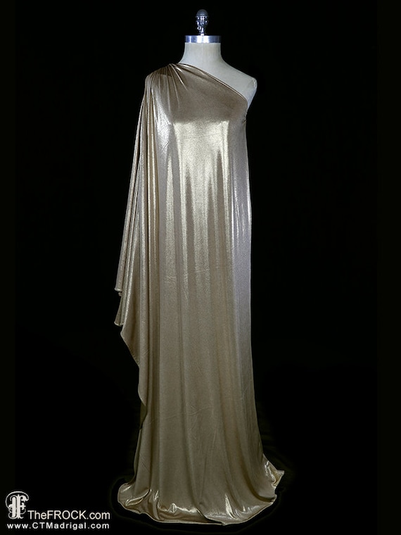 Halston gold cheap dress