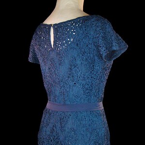 1930s Gown Midnight Blue Ribbon & Silk Chiffon Art Deco Belt - Etsy