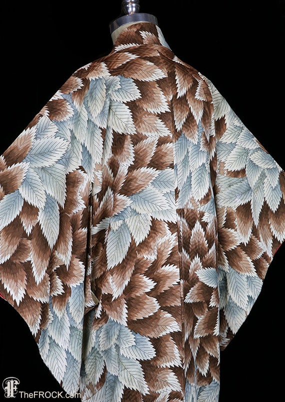 Antique silk kimono, robe, coat or dressing gown,… - image 8
