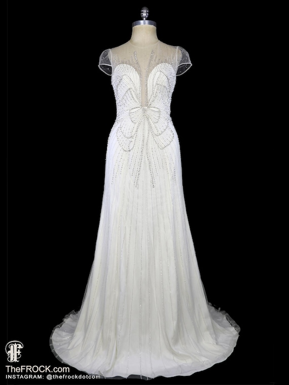 Jenny Packham Wedding Dress Rhinestone Crystal Beaded Tulle Bridal Gown Cap Sleeves Cinderella Fantasy Fairytale Sheer Dcollet Trained - Etsy New Zealand Jenny Packham Wedding Dress Rhinestone Crystal Beaded Tulle Bridal Gown Cap Sleeves Cinderella Fantasy Fairytale Sheer Dcollet Trained - Etsy New Zealand