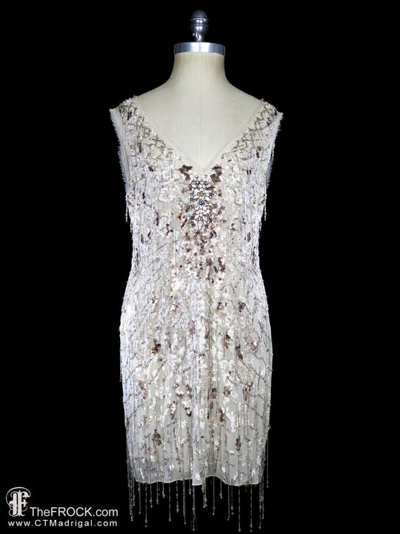 Roberto Cavalli beaded fringe dress, cocktail gown