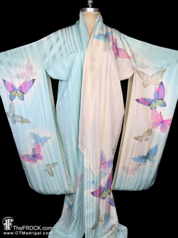 GUY LAROCHE french couture kimono, vintage furisod