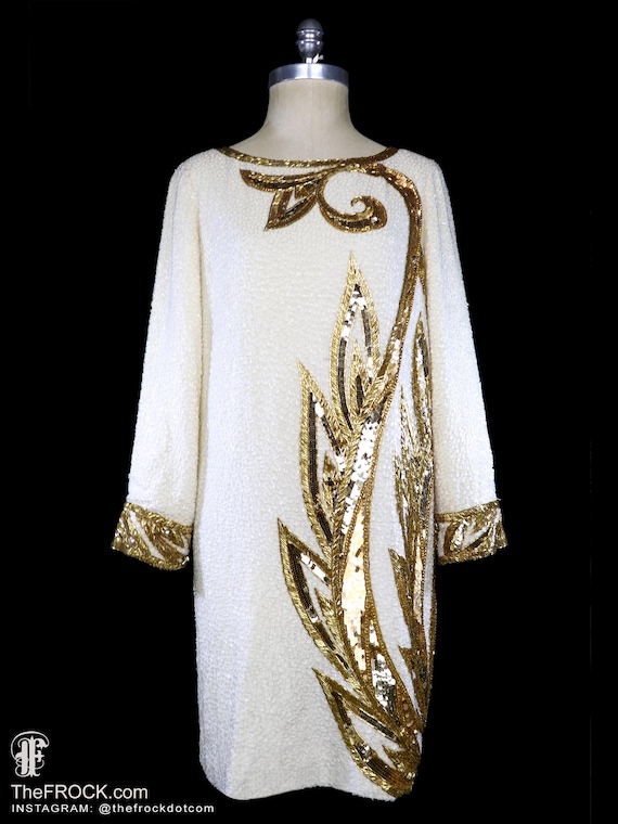chinese dress ladies Sparkly White Dress Long Sleeve