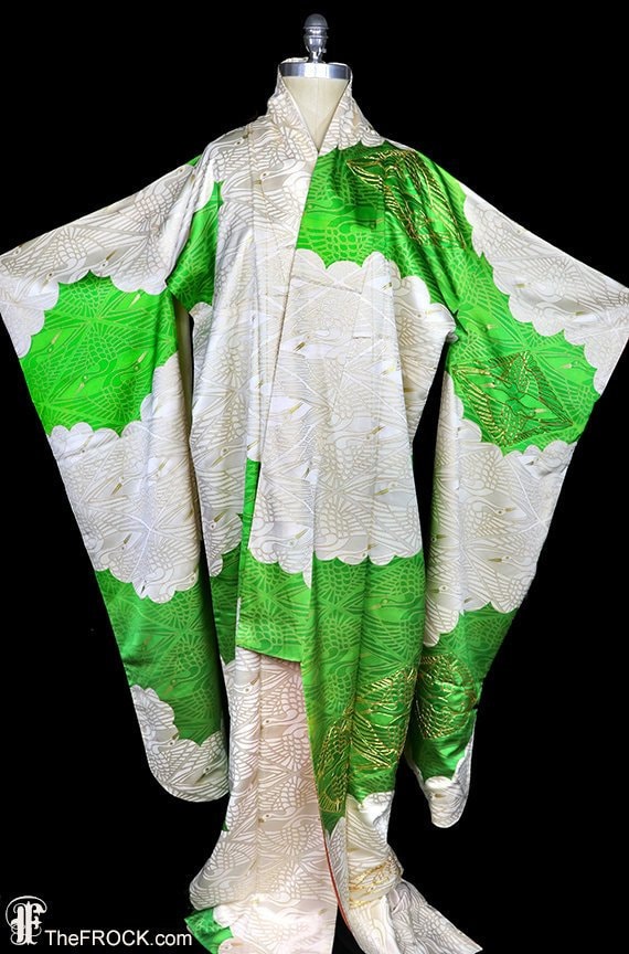 Vintage silk kimono, robe, coat or dressing gown,… - image 1