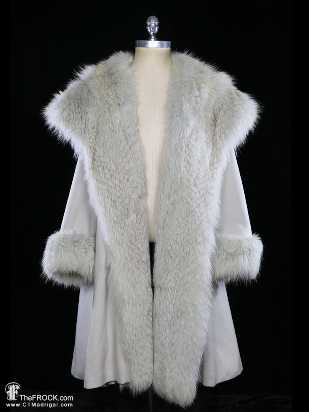 Halston Vintage Cashmere Fox Fur Coat Designer Couture Jacket - Etsy