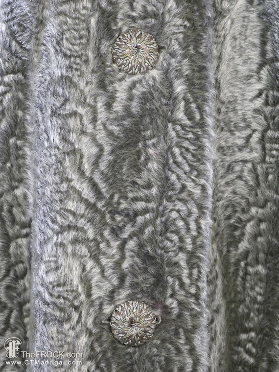 Silver Broadtail-like Coat, Mink Fur Jacket Collar Cuffs