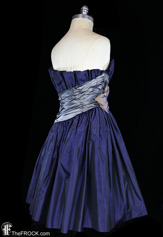 Pierre Balmain dress, silk taffeta, vintage frenc… - image 4