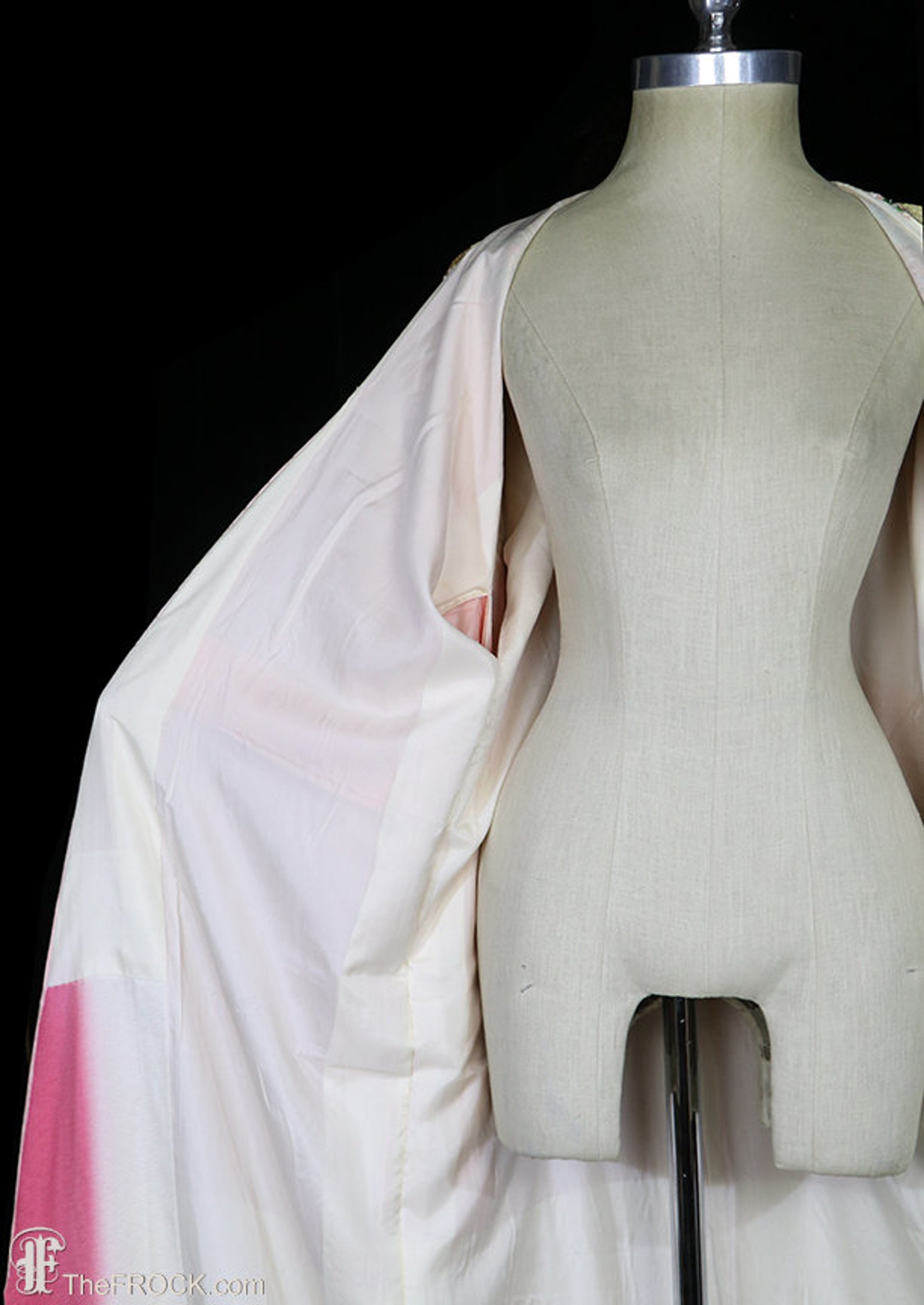 Antique Robe, Embroidered Kimono Dressing Gown, Art Deco Flowers Floral ...
