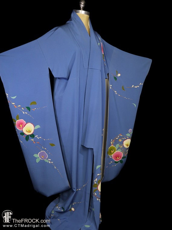 Vintage silk kimono, robe or coat or dressing gow… - image 6