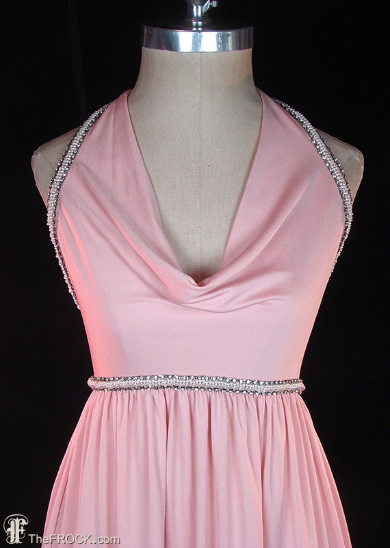 Halston halter dress top