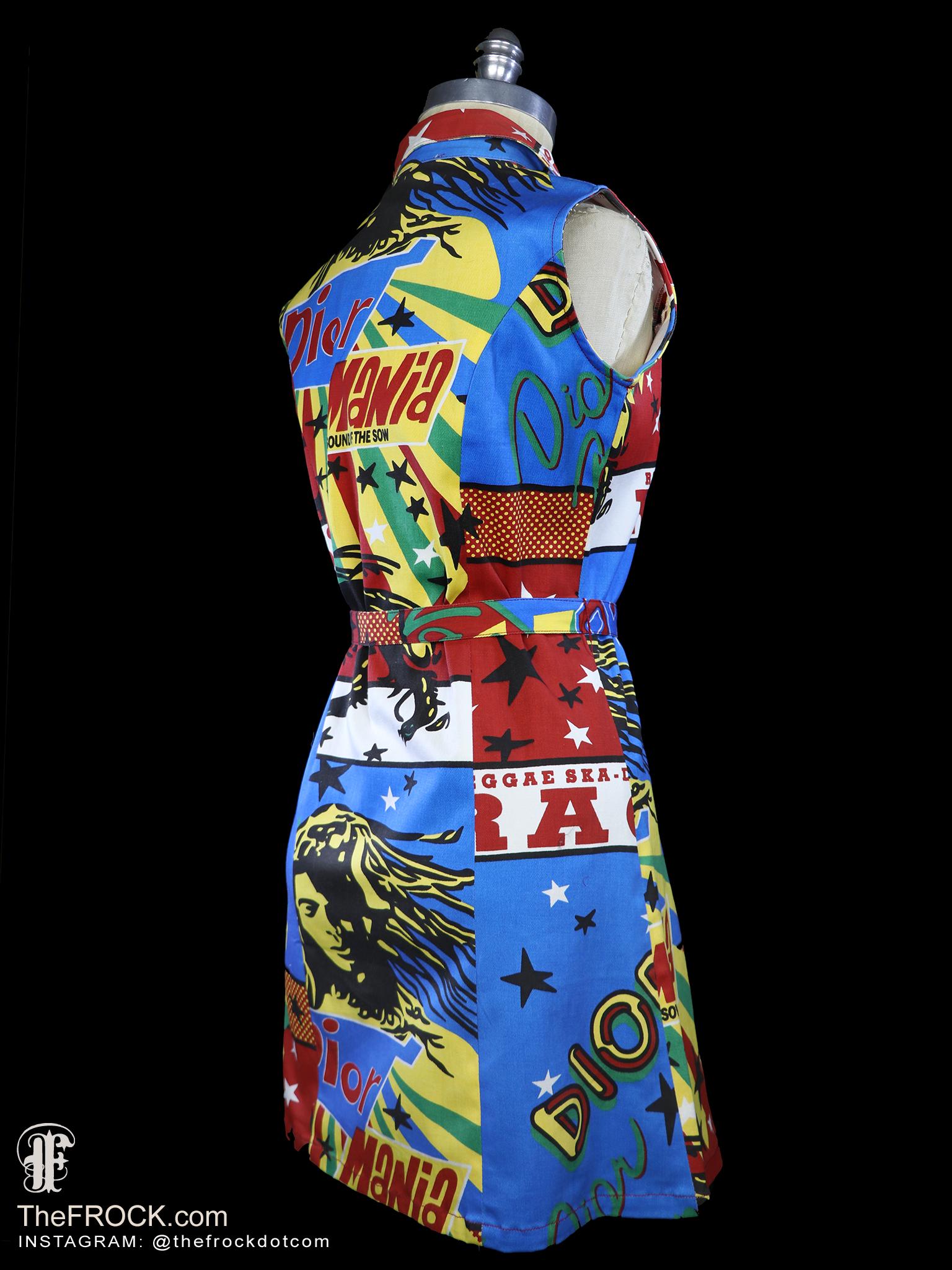 Christian Dior Dress Rasta Mania 2004 Sleeveless Cocktail Pop Art