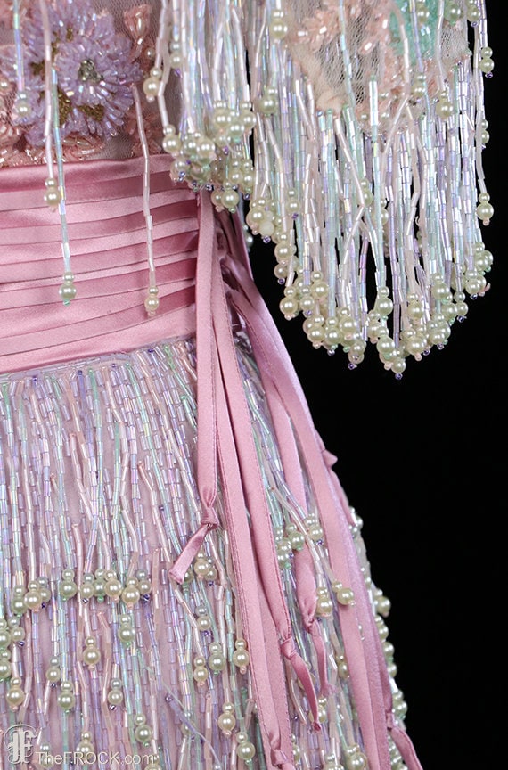 Zandra Rhodes beaded fringe dress, 1980s avant ga… - image 3