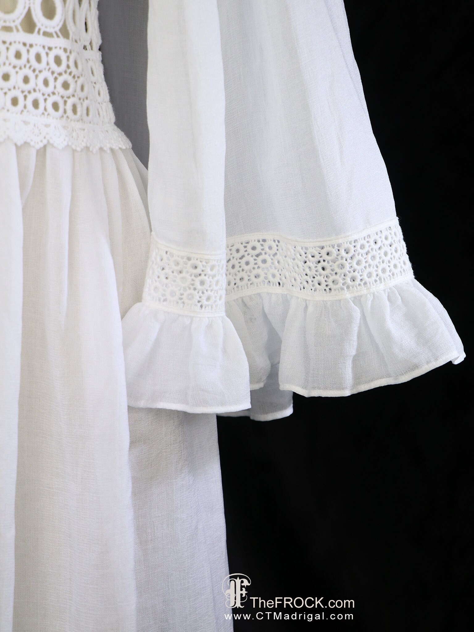Alexander McQueen dress, McQ ivory White boho bohemian sheer cotton chiffon coverup alternative wedding gown beach, angel wing sleeve