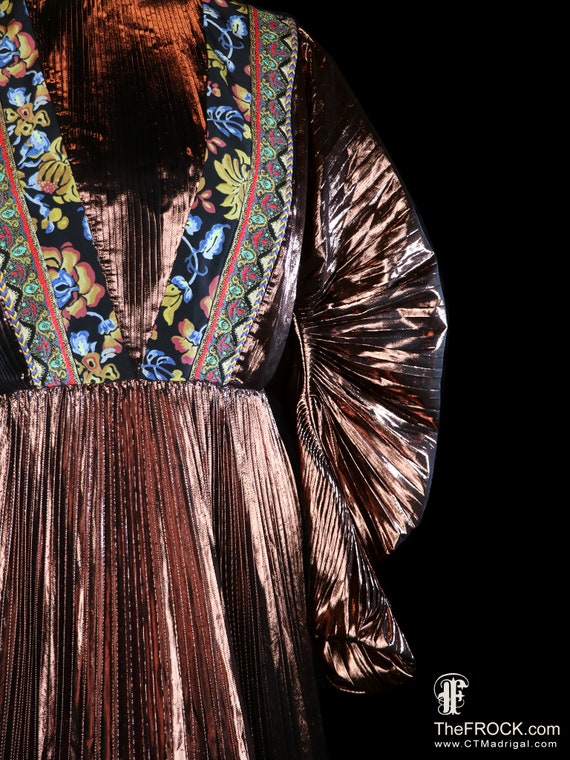 Buy Etro Embroidered Maxi Dress, Metallic Gold Red Carpet Gown, Avant Garde Boho Bohemian Origami Accordian Pleated, Long Sleeve Online in India - Etsy Buy Etro Embroidered Maxi Dress, Metallic Gold Red Carpet Gown, Avant Garde Boho Bohemian Origami Accordian Pleated, Long Sleeve Online in India - Etsy